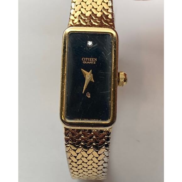 VTG Citizen Quartz Womens Petite Tank Watch 13mm New Battery Wrist 5.75 - Picture 10 of 11